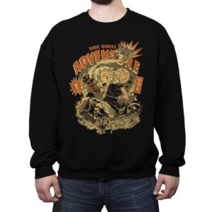 Side Quest Adventure - Crew Neck Sweatshirt Crew Neck Sweatshirt RIPT Apparel Small / Black