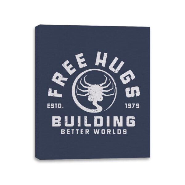 Slobbery Hug - Canvas Wraps Canvas Wraps RIPT Apparel 11x14 / Navy
