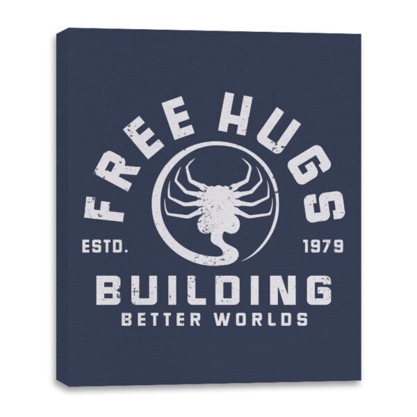 Slobbery Hug - Canvas Wraps Canvas Wraps RIPT Apparel 16x20 / Navy
