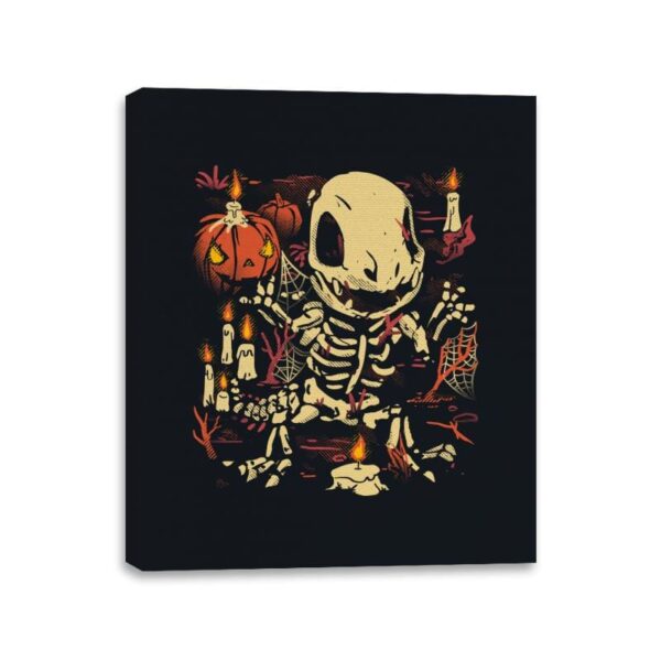 Spooky Fire Fossils - Canvas Wraps Canvas Wraps RIPT Apparel 11x14 / Black