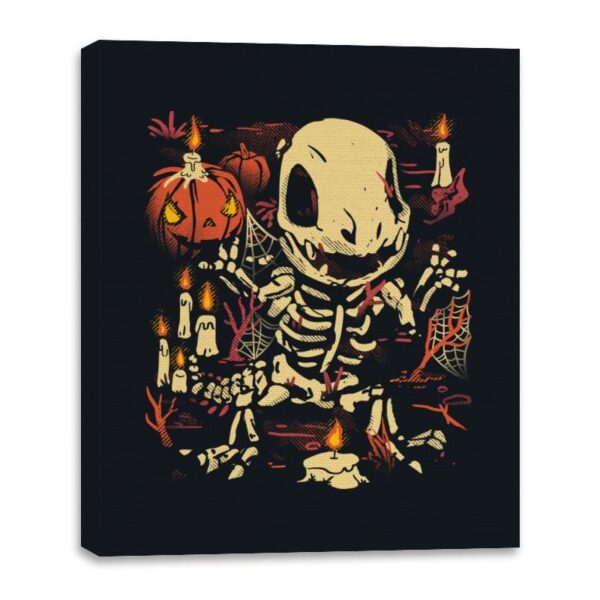 Spooky Fire Fossils - Canvas Wraps Canvas Wraps RIPT Apparel 16x20 / Black