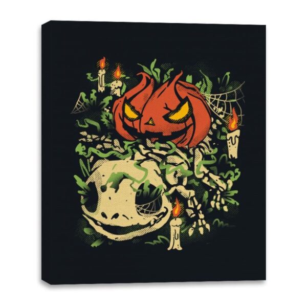 Spooky Grass Fossils - Canvas Wraps Canvas Wraps RIPT Apparel 16x20 / Black