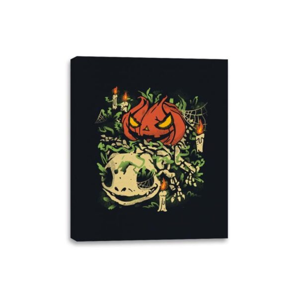 Spooky Grass Fossils - Canvas Wraps Canvas Wraps RIPT Apparel 8x10 / Black