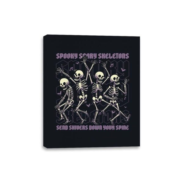 Spooky Skeletons Dance - Scary Halloween Music - Canvas Wraps Canvas Wraps RIPT Apparel 8x10 / Black