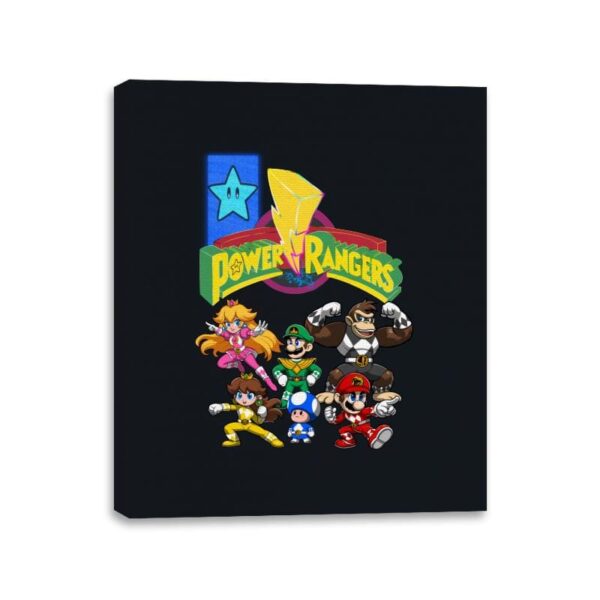 Star Power Rangers - Canvas Wraps Canvas Wraps RIPT Apparel 11x14 / Black