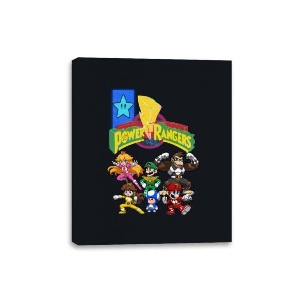 Star Power Rangers - Canvas Wraps Canvas Wraps RIPT Apparel 8x10 / Black