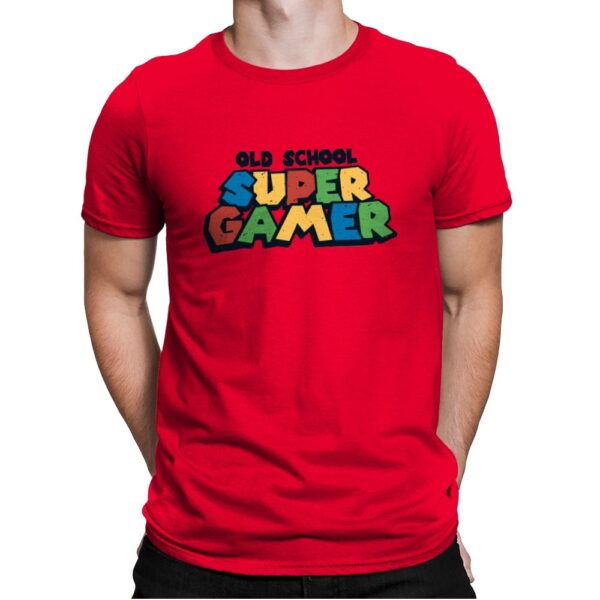Super Gamer - Mens Premium T-Shirts RIPT Apparel Small / Red