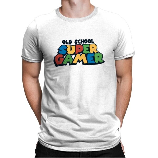 Super Gamer - Mens Premium T-Shirts RIPT Apparel Small / White
