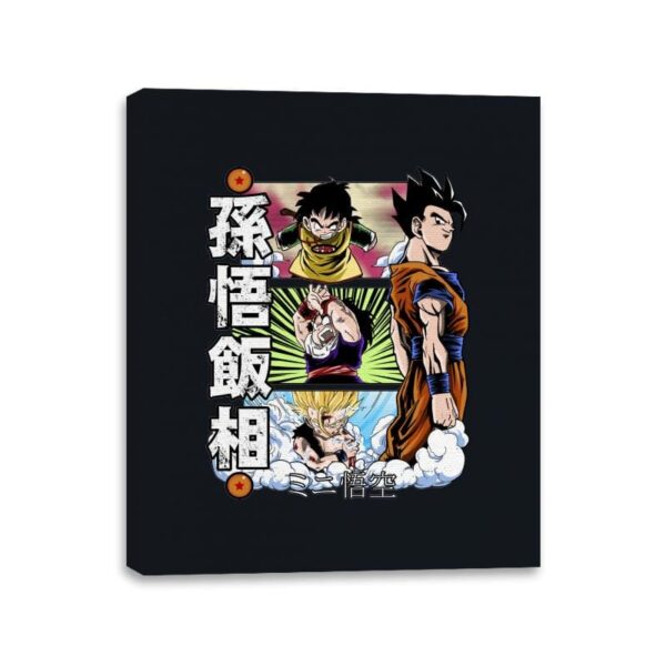 The Ages of Gohan - Canvas Wraps Canvas Wraps RIPT Apparel 11x14 / Black
