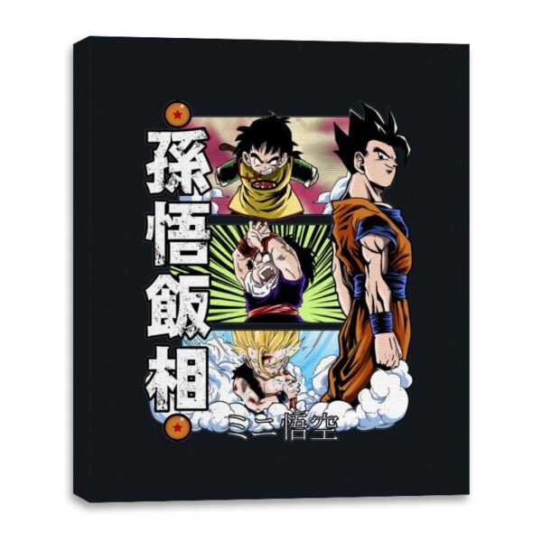 The Ages of Gohan - Canvas Wraps Canvas Wraps RIPT Apparel 16x20 / Black