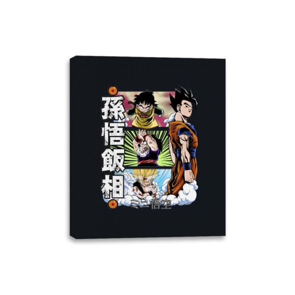 The Ages of Gohan - Canvas Wraps Canvas Wraps RIPT Apparel 8x10 / Black