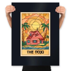 The Anime Dojo on the Beach - Prints Posters RIPT Apparel 18x24 / Black