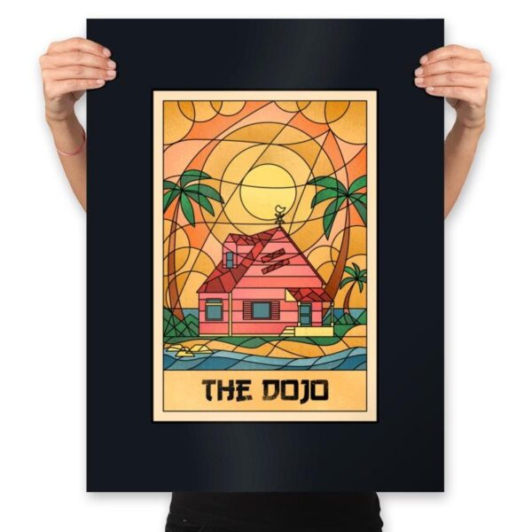 The Anime Dojo on the Beach - Prints Posters RIPT Apparel 18x24 / Black