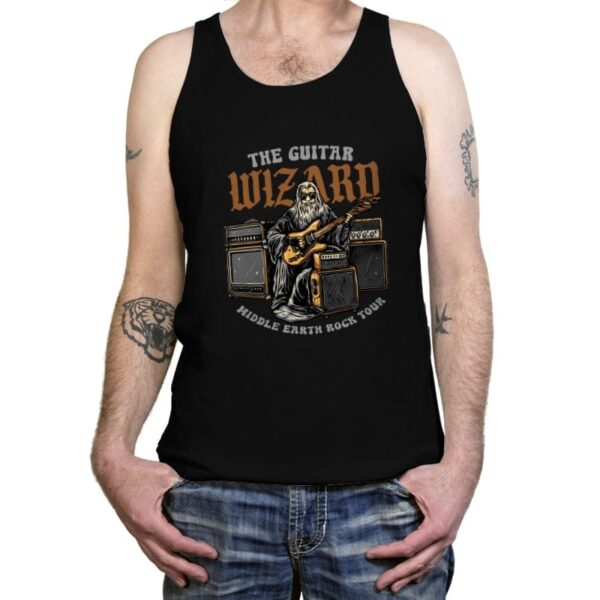 The Guitar Wizard - Tanktop Tanktop RIPT Apparel X-Small / Black