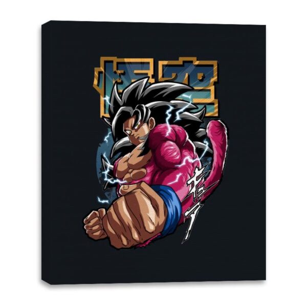The Old Super Saiyan 4 - Canvas Wraps Canvas Wraps RIPT Apparel 16x20 / Black