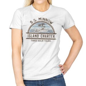 Three Hour Tours - Womens T-Shirts RIPT Apparel Small / White