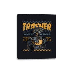 Trasher Save and Restore - Canvas Wraps Canvas Wraps RIPT Apparel 8x10 / Black