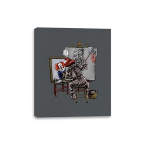 Triple Clown Portrait - Canvas Wraps Canvas Wraps RIPT Apparel 8x10 / Charcoal