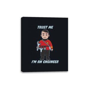 Trust me I'm an Engineer - Canvas Wraps Canvas Wraps RIPT Apparel 8x10 / Black