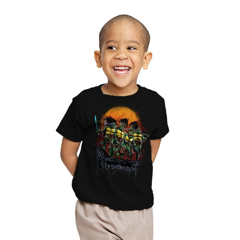 Turtles on the Roof - Youth T-Shirts RIPT Apparel X-small / Black
