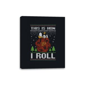 Ugly Sweater Beagle RPG  - Canvas Wraps Canvas Wraps RIPT Apparel 8x10 / Black
