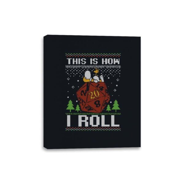 Ugly Sweater Beagle RPG  - Canvas Wraps Canvas Wraps RIPT Apparel 8x10 / Black