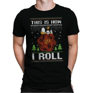 Ugly Sweater Beagle RPG  - Mens Premium T-Shirts RIPT Apparel Small / Black
