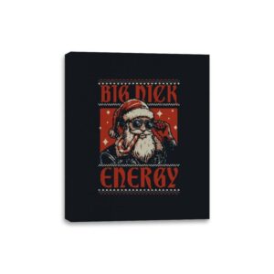 Ugly Sweater Big Santa Claus - Canvas Wraps Canvas Wraps RIPT Apparel 8x10 / Black