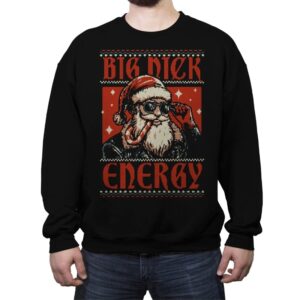 Ugly Sweater Big Santa Claus - Crew Neck Sweatshirt Crew Neck Sweatshirt RIPT Apparel Small / Black