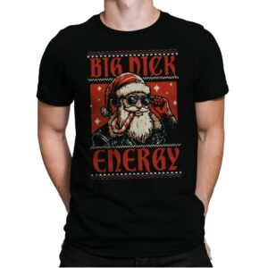 Ugly Sweater Big Santa Claus - Mens Premium T-Shirts RIPT Apparel Small / Black