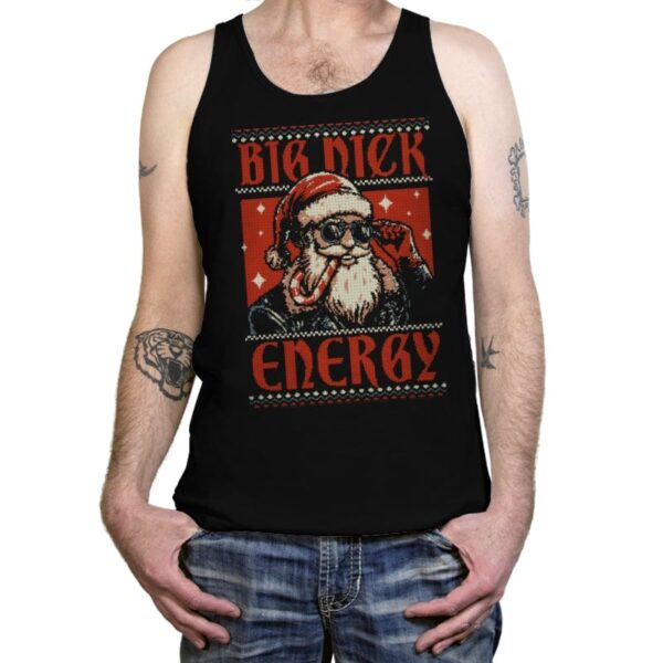 Ugly Sweater Big Santa Claus - Tanktop Tanktop RIPT Apparel X-Small / Black