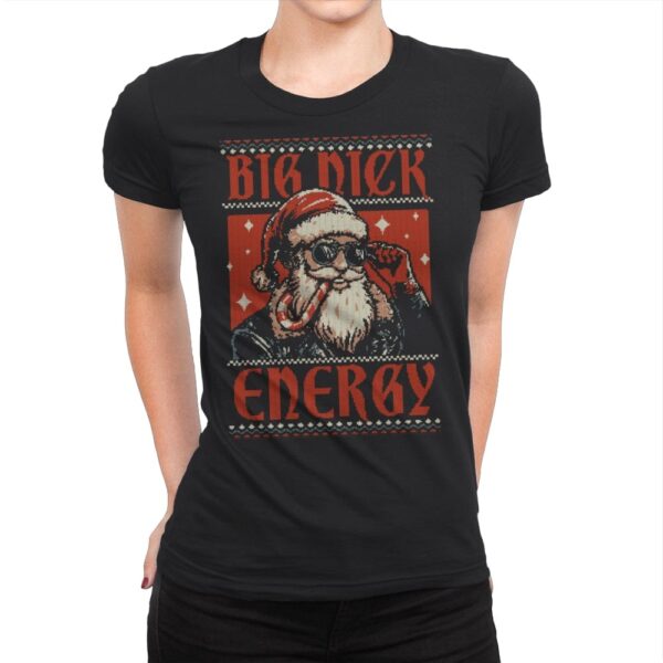 Ugly Sweater Big Santa Claus - Womens Premium T-Shirts RIPT Apparel Small / Black