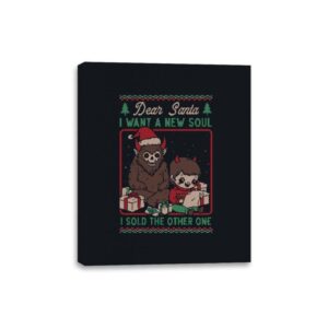Ugly Sweater Christmas Pact - Canvas Wraps Canvas Wraps RIPT Apparel 8x10 / Black
