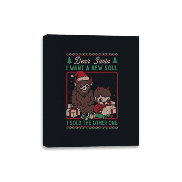 Ugly Sweater Christmas Pact - Canvas Wraps Canvas Wraps RIPT Apparel 8x10 / Black