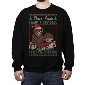 Ugly Sweater Christmas Pact - Crew Neck Sweatshirt Crew Neck Sweatshirt RIPT Apparel Small / Black