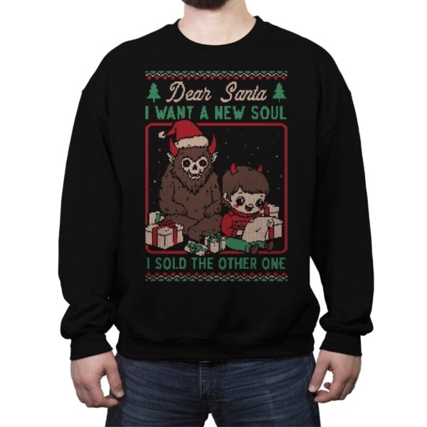 Ugly Sweater Christmas Pact - Crew Neck Sweatshirt Crew Neck Sweatshirt RIPT Apparel Small / Black