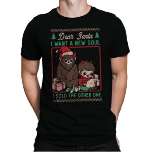 Ugly Sweater Christmas Pact - Mens Premium T-Shirts RIPT Apparel Small / Black