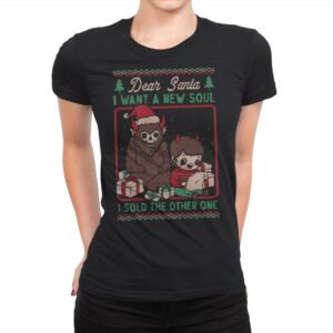 Ugly Sweater Christmas Pact - Womens Premium T-Shirts RIPT Apparel Small / Black