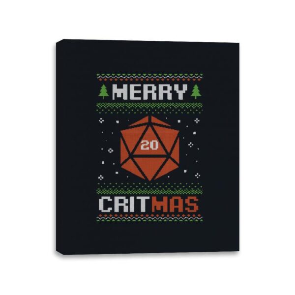 Ugly Sweater Christmas RPG  - Canvas Wraps Canvas Wraps RIPT Apparel 11x14 / Black