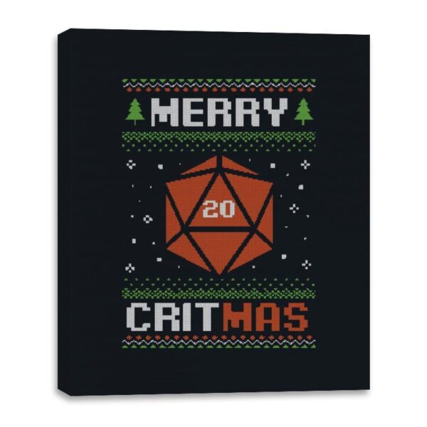 Ugly Sweater Christmas RPG  - Canvas Wraps Canvas Wraps RIPT Apparel 16x20 / Black
