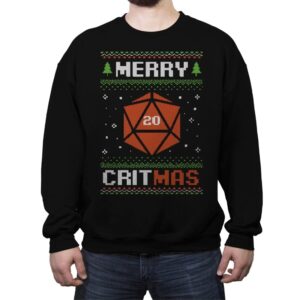 Ugly Sweater Christmas RPG  - Crew Neck Sweatshirt Crew Neck Sweatshirt RIPT Apparel Small / Black