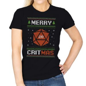 Ugly Sweater Christmas RPG  - Womens T-Shirts RIPT Apparel Small / Black
