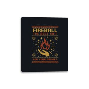 Ugly Sweater RPG Fireball - Canvas Wraps Canvas Wraps RIPT Apparel 8x10 / Black