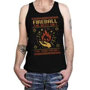 Ugly Sweater RPG Fireball - Tanktop Tanktop RIPT Apparel X-Small / Black