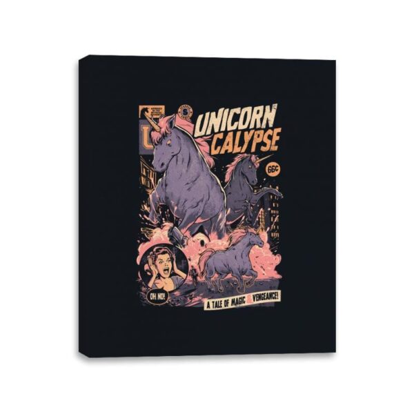 Unicorncalypse - Canvas Wraps Canvas Wraps RIPT Apparel 11x14 / Black