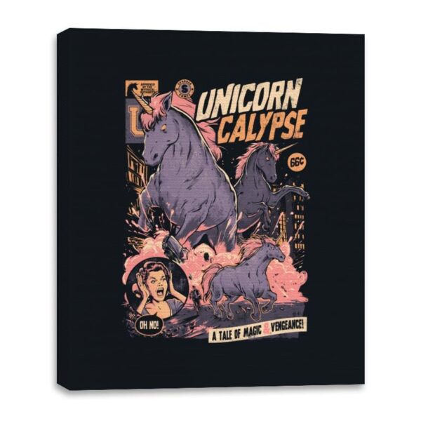 Unicorncalypse - Canvas Wraps Canvas Wraps RIPT Apparel 16x20 / Black