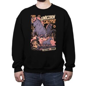 Unicorncalypse - Crew Neck Sweatshirt Crew Neck Sweatshirt RIPT Apparel Small / Black