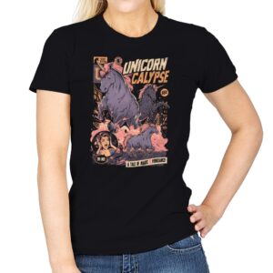 Unicorncalypse - Womens T-Shirts RIPT Apparel Small / Black
