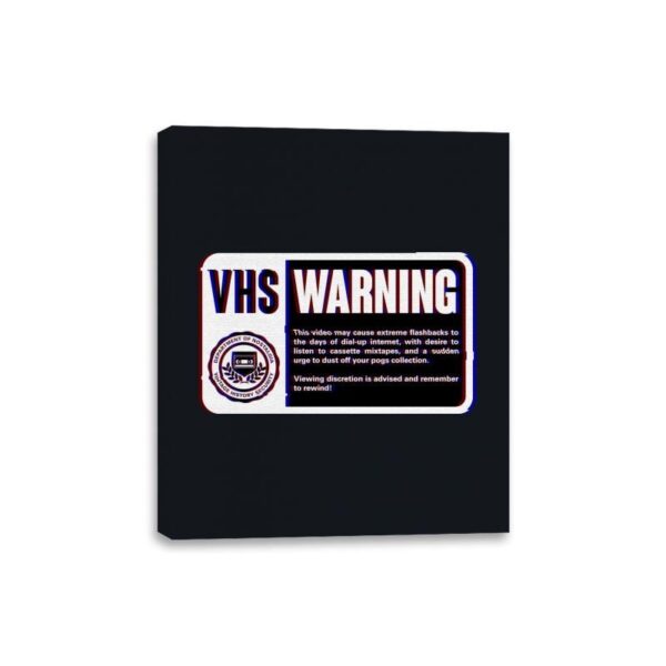 VHS Nostalgia Warning  - Canvas Wraps Canvas Wraps RIPT Apparel 8x10 / Black