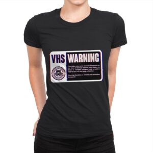 VHS Nostalgia Warning  - Womens Premium T-Shirts RIPT Apparel Small / Black